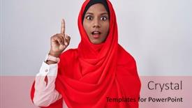  Presentation with hijab - PPT theme enhanced with young-arab-woman-wearing-traditional background and a  colored foreground