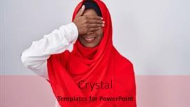  Presentation with hijab - Slides having young-arab-woman-wearing-traditional background and a red colored foreground