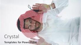  Presentation with iftar - Presentation having young-arabian-muslim-man background and a white colored foreground