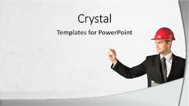  Presentation with road safety young drivers - Cool new slides with young architect in red safety backdrop and a white colored foreground