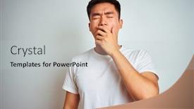  Presentation with chinese - Presentation theme consisting of young-asian-chinese-man-wearing background and a light gray colored foreground