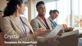  Presentation with asian - Presentation theme featuring young-asian-female-showing-script background and a violet colored foreground