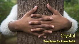  Presentation with forests - PPT layouts having young-asian-girl-holding-ir background and a tawny brown colored foreground