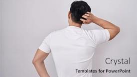  Presentation with asian - PPT theme enhanced with young-asian-man-standing-over and a light gray colored foreground