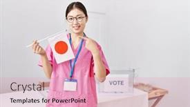  Presentation with campaign - Slides featuring young-asian-nurse-woman background and a lemonade colored foreground
