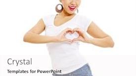  Presentation with asian - Cool new slide set with young-asian-pin-up-woman backdrop and a sky blue colored foreground