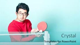  Presentation with scrubs - Cool new presentation with young asian surgeon wearing scrubs and looking stressed backdrop and a seafoam green colored foreground