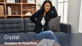  Presentation with injury - Presentation having young-asian-woman-at-consultation background and a ocean colored foreground