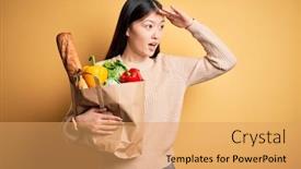  Presentation with yellow paper - Amazing theme having young-asian-woman-holding-paper backdrop and a yellow colored foreground