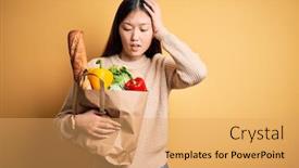  Presentation with yellow paper - Presentation theme featuring young-asian-woman-holding-paper background and a yellow colored foreground