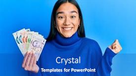  Presentation with singapore - Beautiful presentation featuring young-asian-woman-holding-singapore backdrop and a cobalt blue colored foreground