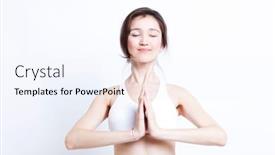  Presentation with sports - Amazing PPT theme having young-asian-woman-in-white backdrop and a sky blue colored foreground