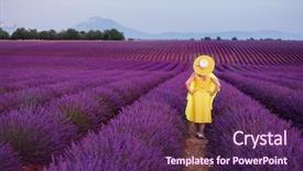  Presentation with purple teal yellow pink and orange - Slide set enhanced with young asian woman in yellow background and a violet colored foreground
