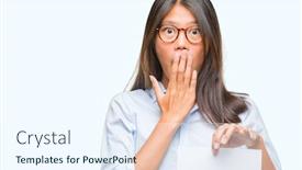  Presentation with shame - Beautiful theme featuring young asian woman over isolated background holding blank paper cover mouth with hand shocked with shame for mistake expression of fear scared in silence secret concept backdrop and a sky blue colored foreground