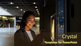  Presentation with asian - Slides enhanced with young-asian-woman-smiling background and a tawny brown colored foreground