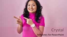  Presentation with asian - PPT layouts having young-asian-woman-standing-over background and a  colored foreground