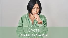  Presentation with health-care - Presentation theme having young-asian-woman-standing-over and a seafoam green colored foreground