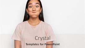  Presentation with puffing - Cool new PPT theme with young-asian-woman-wearing-casual backdrop and a lemonade colored foreground