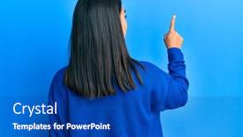  Presentation with asian ghosts - Amazing presentation design having young-asian-woman-wearing-casual backdrop and a ocean colored foreground