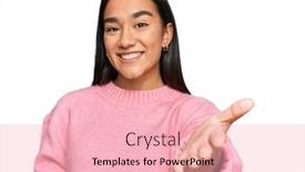  Presentation with hand palm - Amazing presentation design having young-asian-woman-wearing-casual backdrop and a lemonade colored foreground