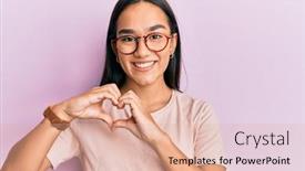  Presentation with heart love - Audience pleasing slide set consisting of young-asian-woman-wearing-casual backdrop and a lemonade colored foreground