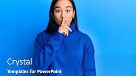  Presentation with asian - Audience pleasing slide deck consisting of young-asian-woman-wearing-casual backdrop and a cobalt blue colored foreground