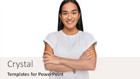  Presentation with asian - Presentation having young-asian-woman-wearing-casual background and a lemonade colored foreground