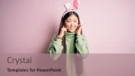  Presentation with asian music - Colorful slide deck enhanced with young-asian-woman-wearing-cute backdrop and a coral colored foreground