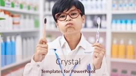  Presentation with hair - Presentation theme consisting of young-asian-woman-with-short background and a lemonade colored foreground