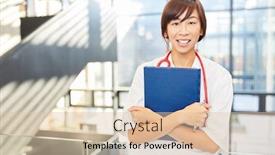  Presentation with nurse student - Cool new theme with young-asian-woman backdrop and a lemonade colored foreground