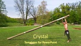  Presentation with athlete - Audience pleasing slide deck consisting of young-athlete-man-training backdrop and a tawny brown colored foreground