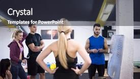  Presentation with instruction - PPT layouts enhanced with young athletes getting instruction background and a dark gray colored foreground