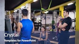  Presentation with instruction - Colorful slide set enhanced with young athletes getting instruction backdrop and a  colored foreground