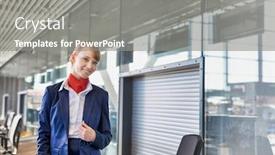  Presentation with airport security - Beautiful PPT layouts featuring young-attractive-airport-security-personnel backdrop and a gray colored foreground