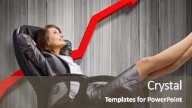  Presentation with child girl reading a book - Amazing PPT layouts having young attractive businesswoman sitting in chair and reading book backdrop and a gray colored foreground