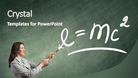  Presentation with wall paint - Slide deck having young attractive businesswoman with paint brush and business sketches on wall background and a dark gray colored foreground