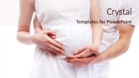  Presentation with pregnant mother - PPT theme having man is kissing stomach - young attractive couple pregnant mother background and a lemonade colored foreground