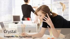  Presentation with black male female fashion - Amazing theme having young attractive female fashion designer backdrop and a soft green colored foreground