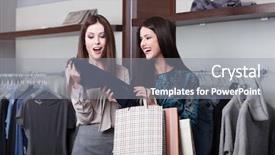  Presentation with german shepherd two young puppys - Slides enhanced with gift goes - two young attractive girlfriends go background and a gray colored foreground