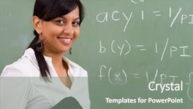  Presentation with math teacher - PPT layouts featuring young attractive indian math teacher background and a gray colored foreground