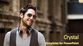  Presentation with urban - Audience pleasing slide deck consisting of confidence word on a ribbon in a circular pattern to illustrate self assurance and determination backdrop and a coral colored foreground