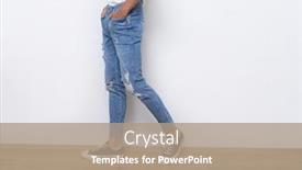  Presentation with sneakers - Colorful presentation theme enhanced with white shirts with blue backdrop and a coral colored foreground