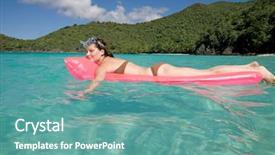  Presentation with virgin islands - Cool new presentation with young attractive woman enjoys sunny day at caribbean beach st thomas virgin islands backdrop and a teal colored foreground