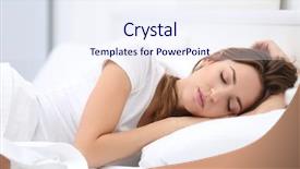 Presentation with sleeping - Beautiful PPT layouts featuring young attractive woman sleeping backdrop and a sky blue colored foreground