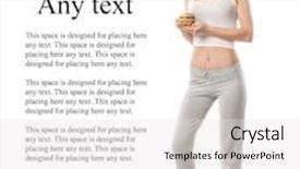  Presentation with young woman diagnosis of sti - Beautiful presentation theme featuring young attractive woman with the hamburger backdrop and a white colored foreground