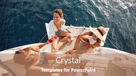  Presentation with wine - Cool new presentation design with young-attractive-womans-enjoyng backdrop and a coral colored foreground