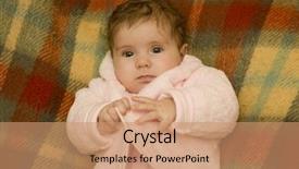  Presentation with studio - Colorful presentation theme enhanced with young baby portrait studio picture backdrop and a coral colored foreground