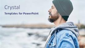  Presentation with breathing - Presentation theme enhanced with young-bald-man-breathing background and a sky blue colored foreground