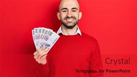  Presentation with egyptian - Cool new presentation with young-bald-man-holding-egyptian backdrop and a crimson colored foreground