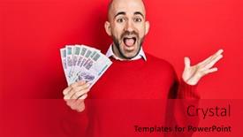  Presentation with egyptian - Slides featuring young-bald-man-holding-egyptian background and a crimson colored foreground